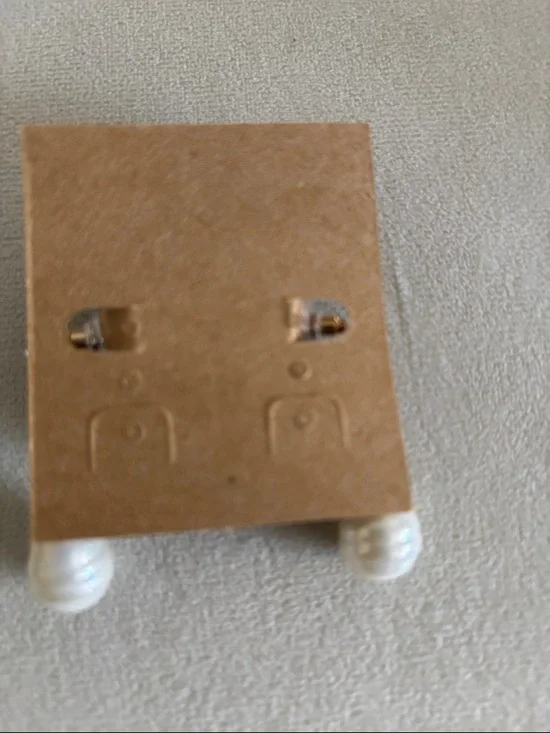 Plunder Teal Crescent Hoop Earrings with Pearl Drops - Picture 2 of 2